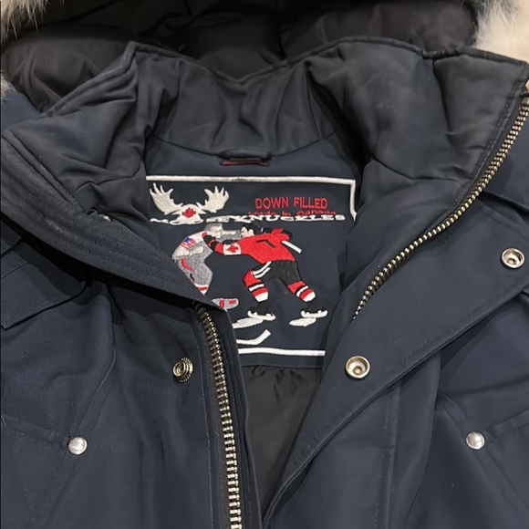 Men’s Navy Moose Knuckle Jacket Size Small - Picture 2 of 5